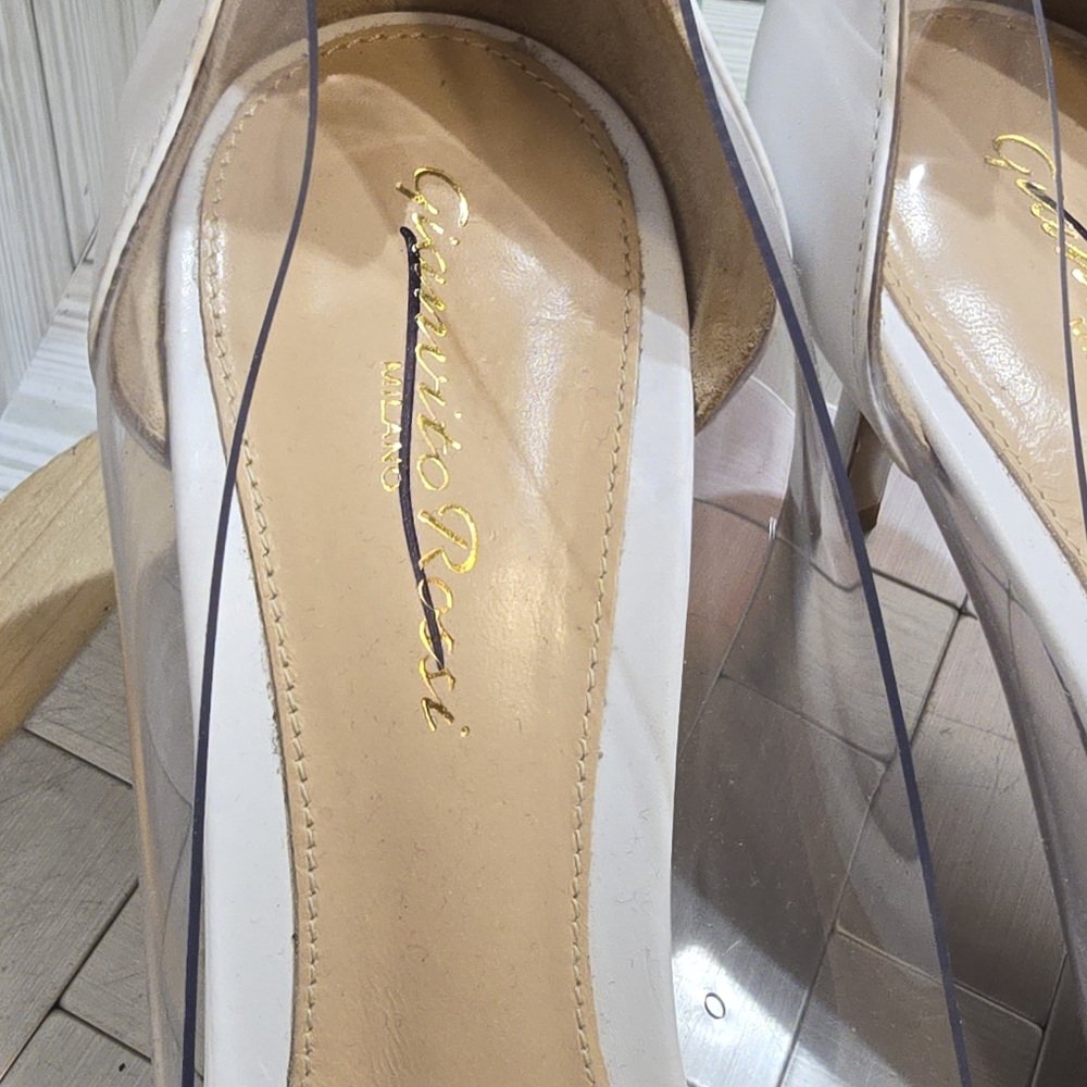 GIANVITO‎ ROSSI PVC/LEATHER PUMPS - Picture 8 of 15